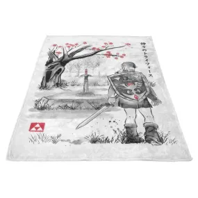 A Link to the Sumi-e - Fleece Blanket