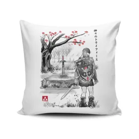 A Link to the Sumi-e - Throw Pillow