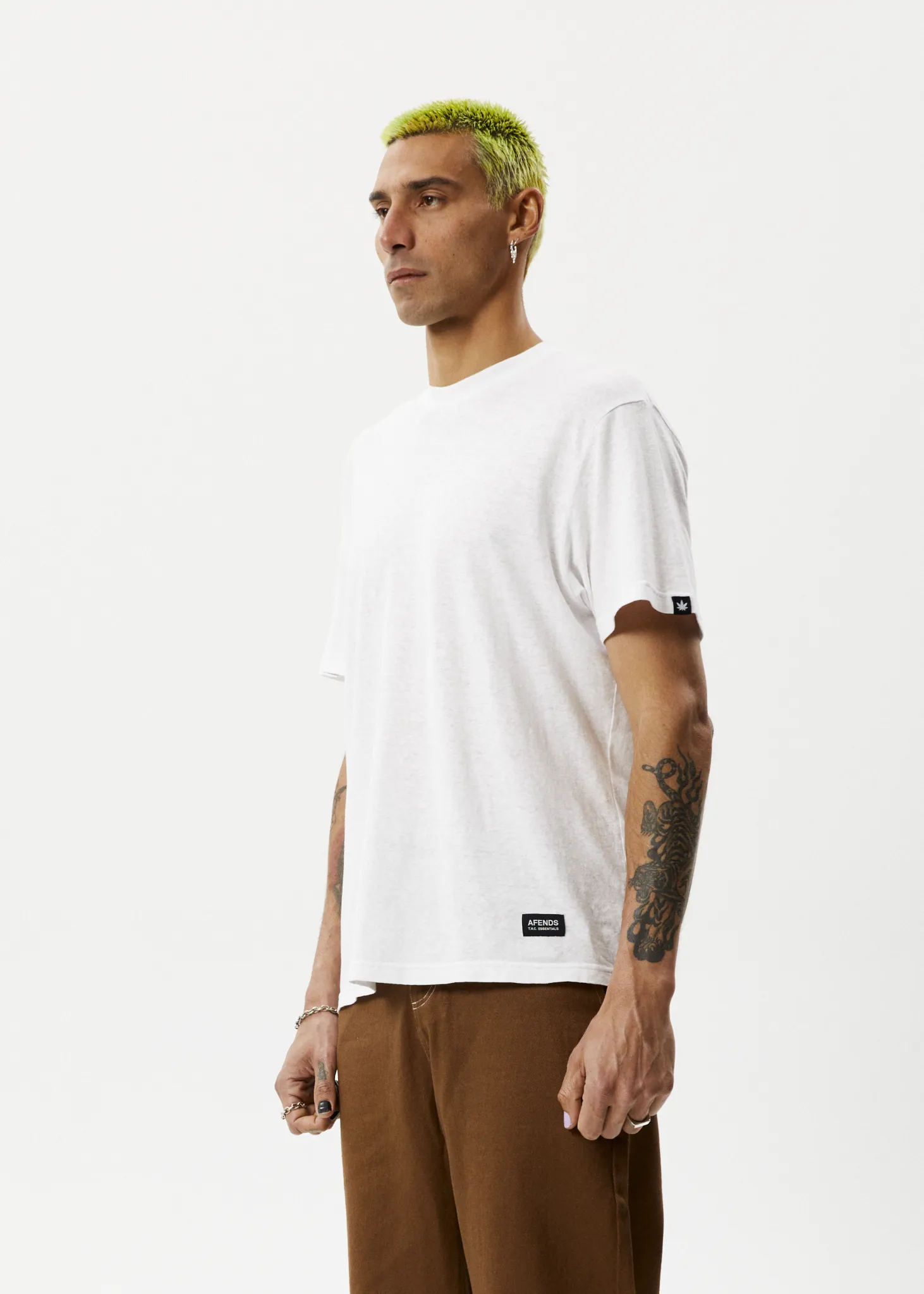 AFENDS Mens Classic - Retro Fit Tee - White