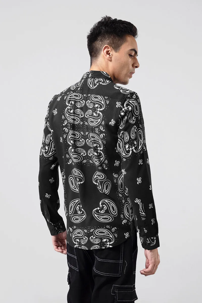 Antique Paisley Black Shirt