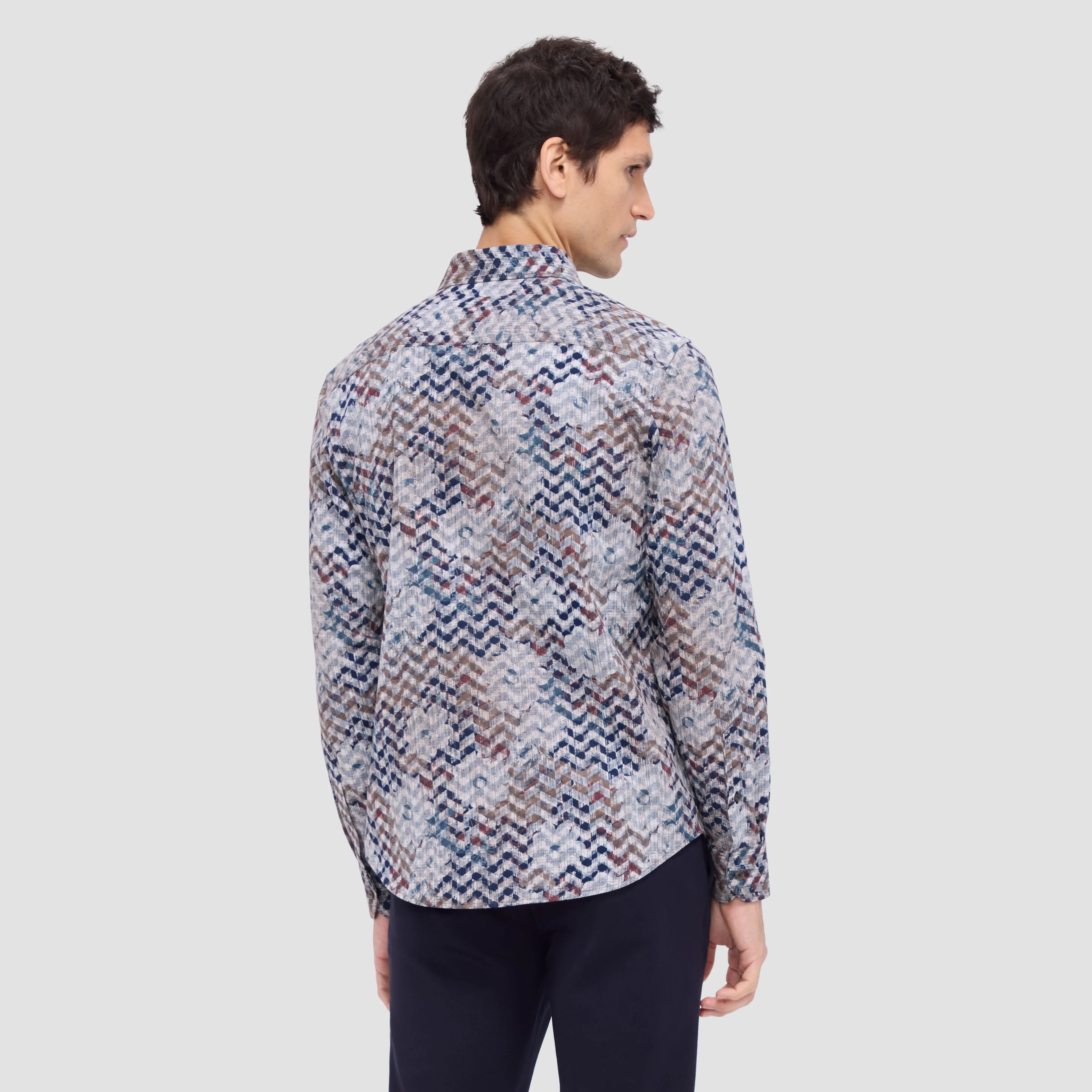 AXEL Floral Chevron Shirt