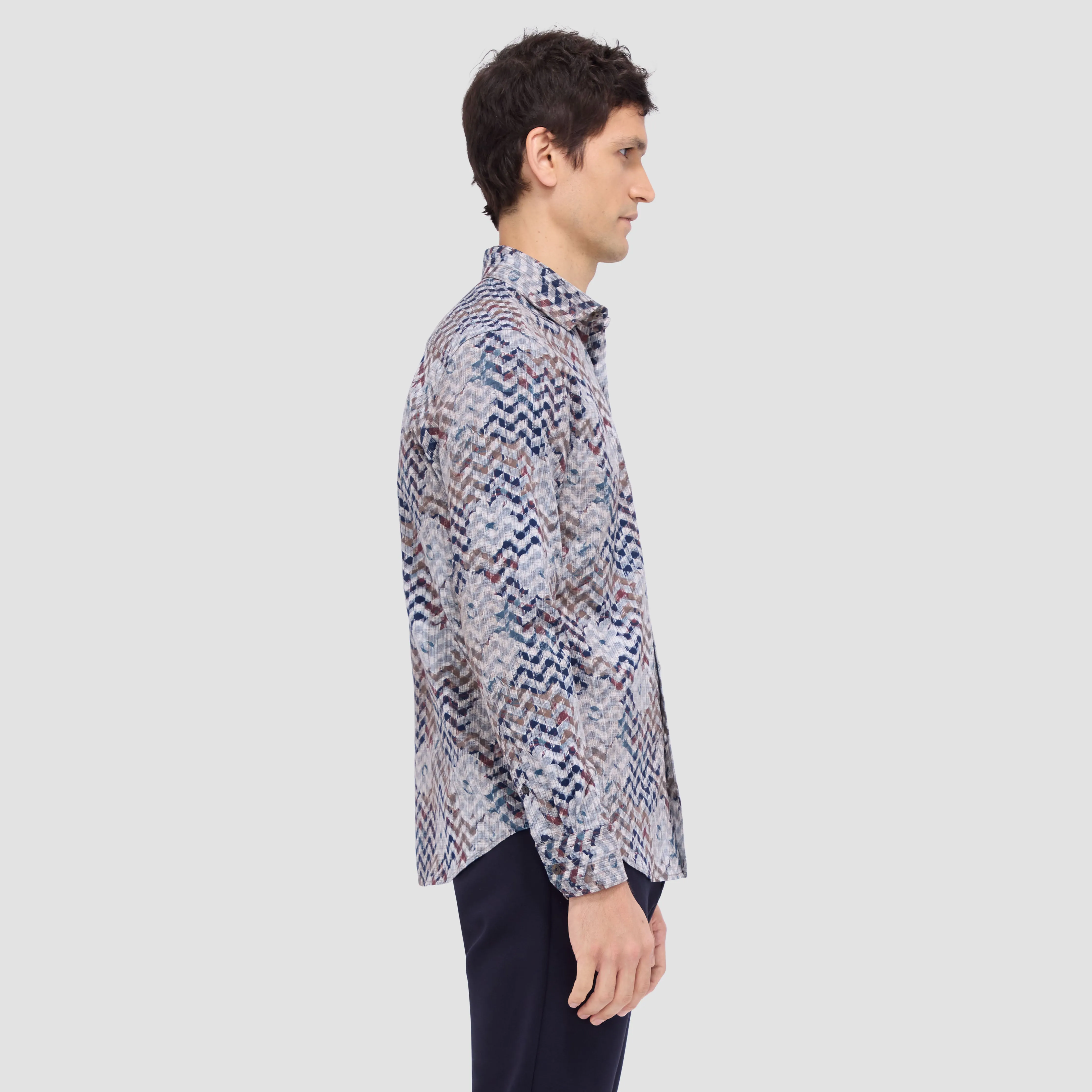 AXEL Floral Chevron Shirt