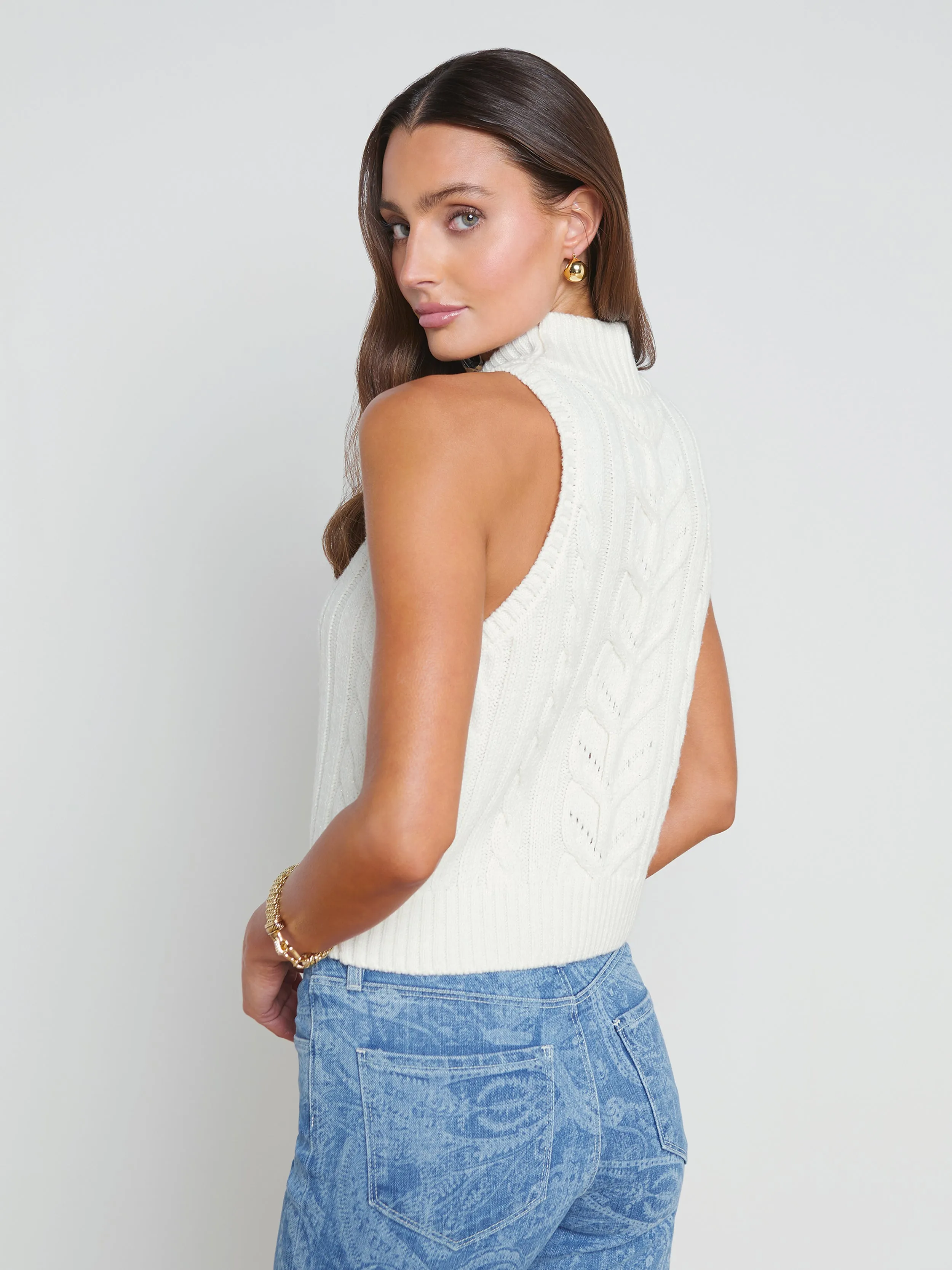 Bellini Cable-Knit Turtleneck