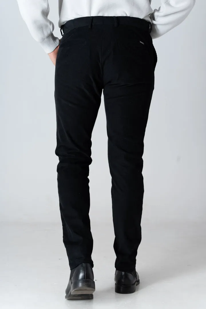 Black Corduroy Stretch Pants