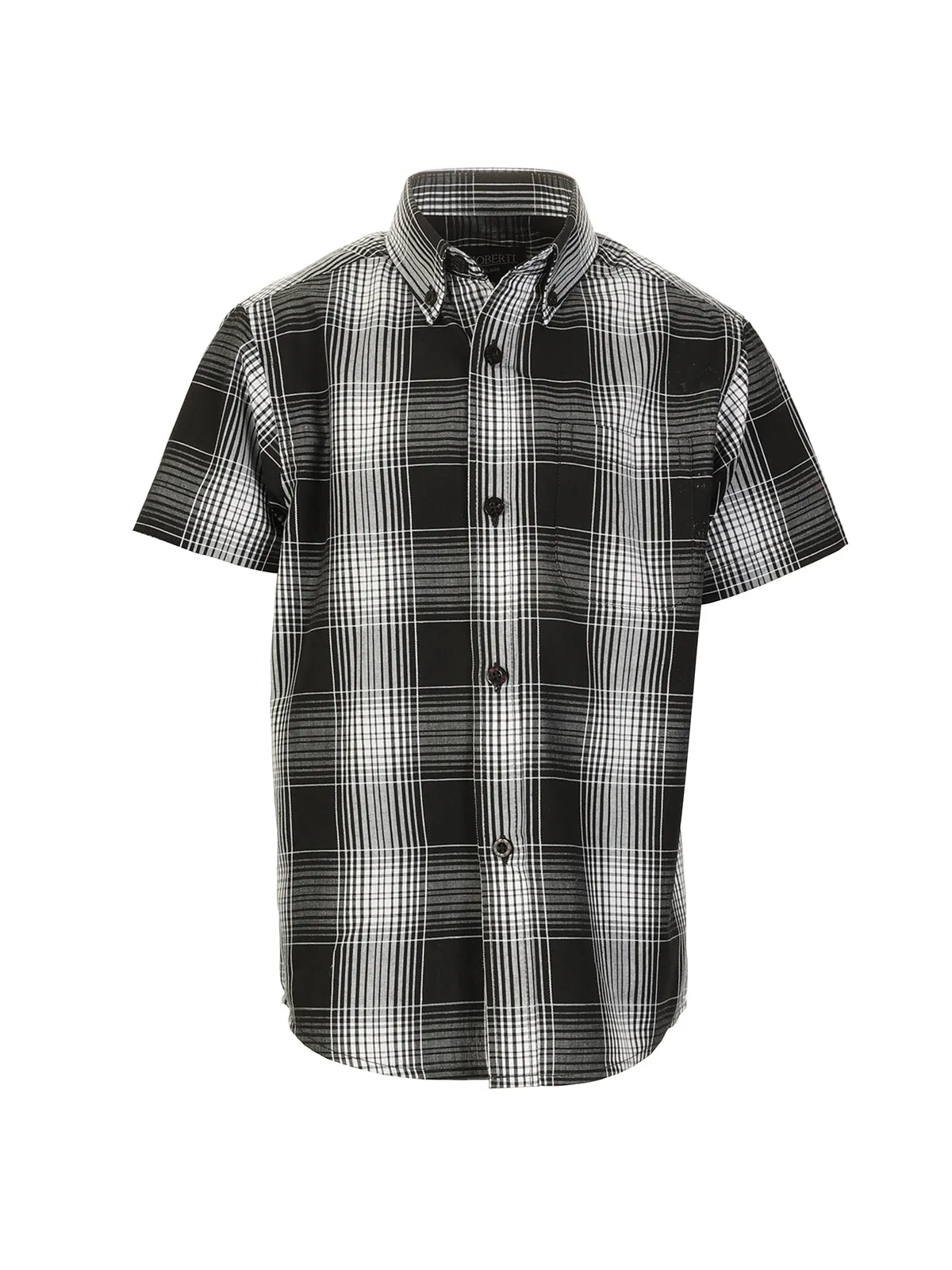 Boy's Plaid Short Sleeve Shirt