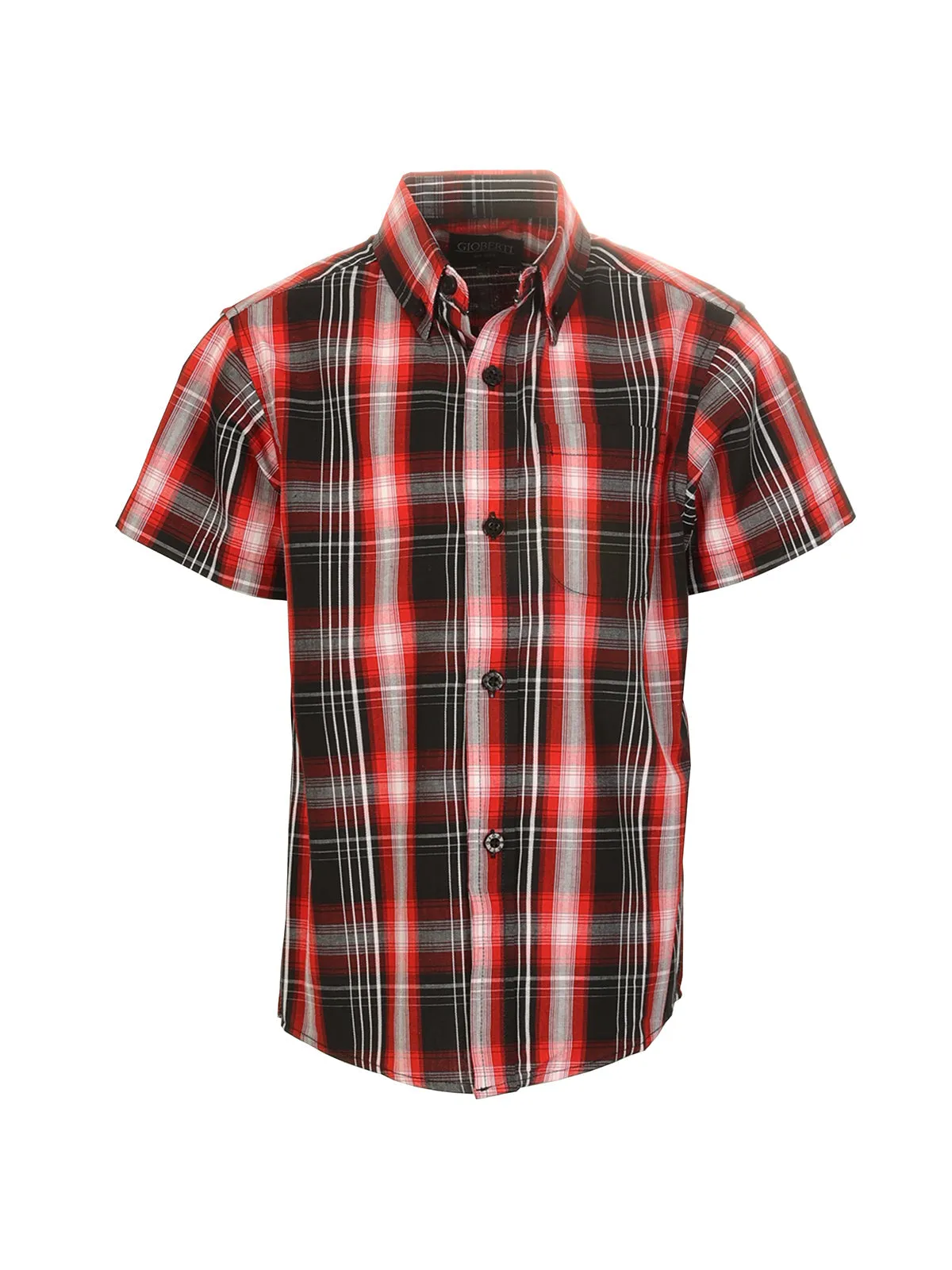 Boy's Plaid Short Sleeve Shirt