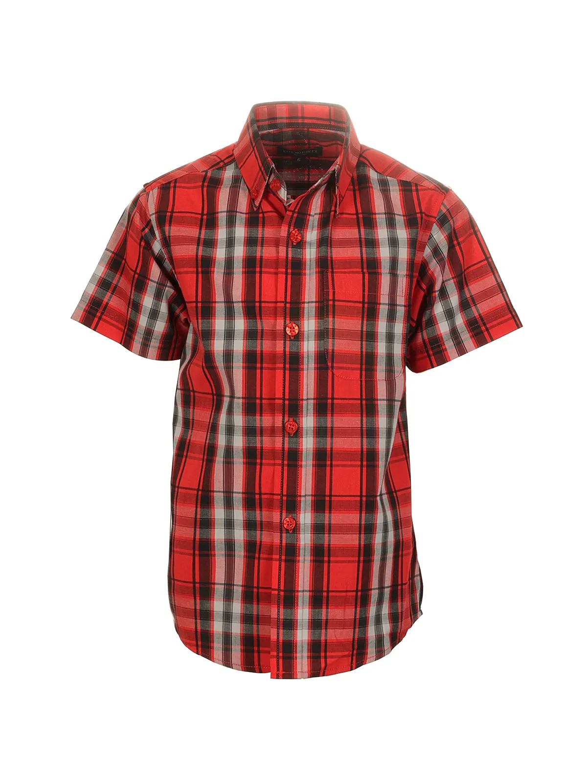 Boy's Plaid Short Sleeve Shirt