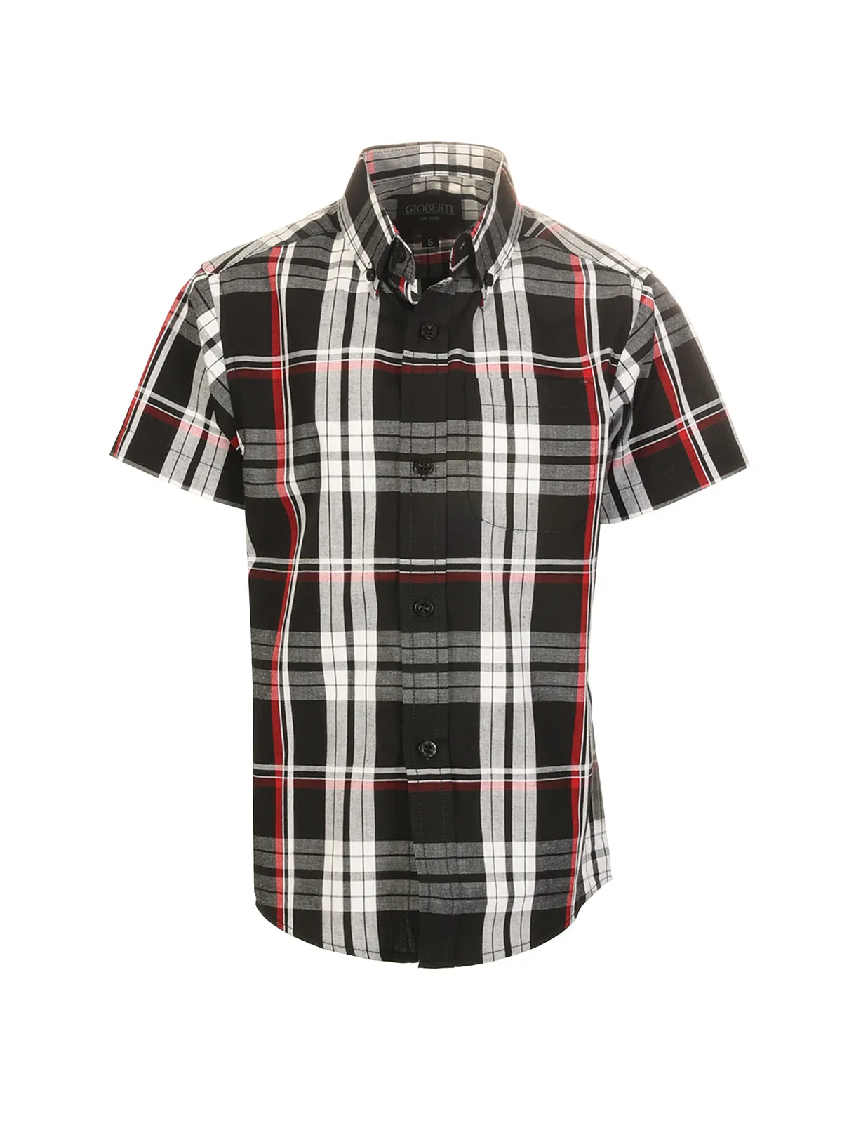 Boy's Plaid Short Sleeve Shirt