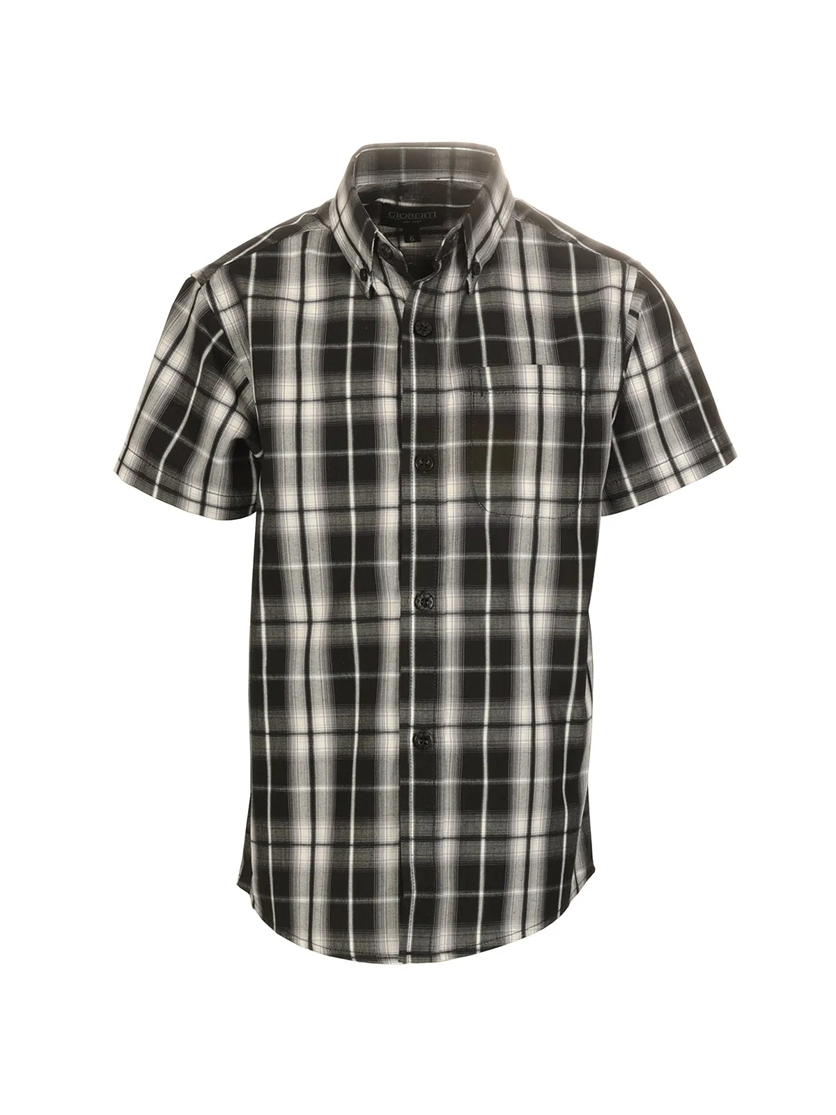 Boy's Plaid Short Sleeve Shirt