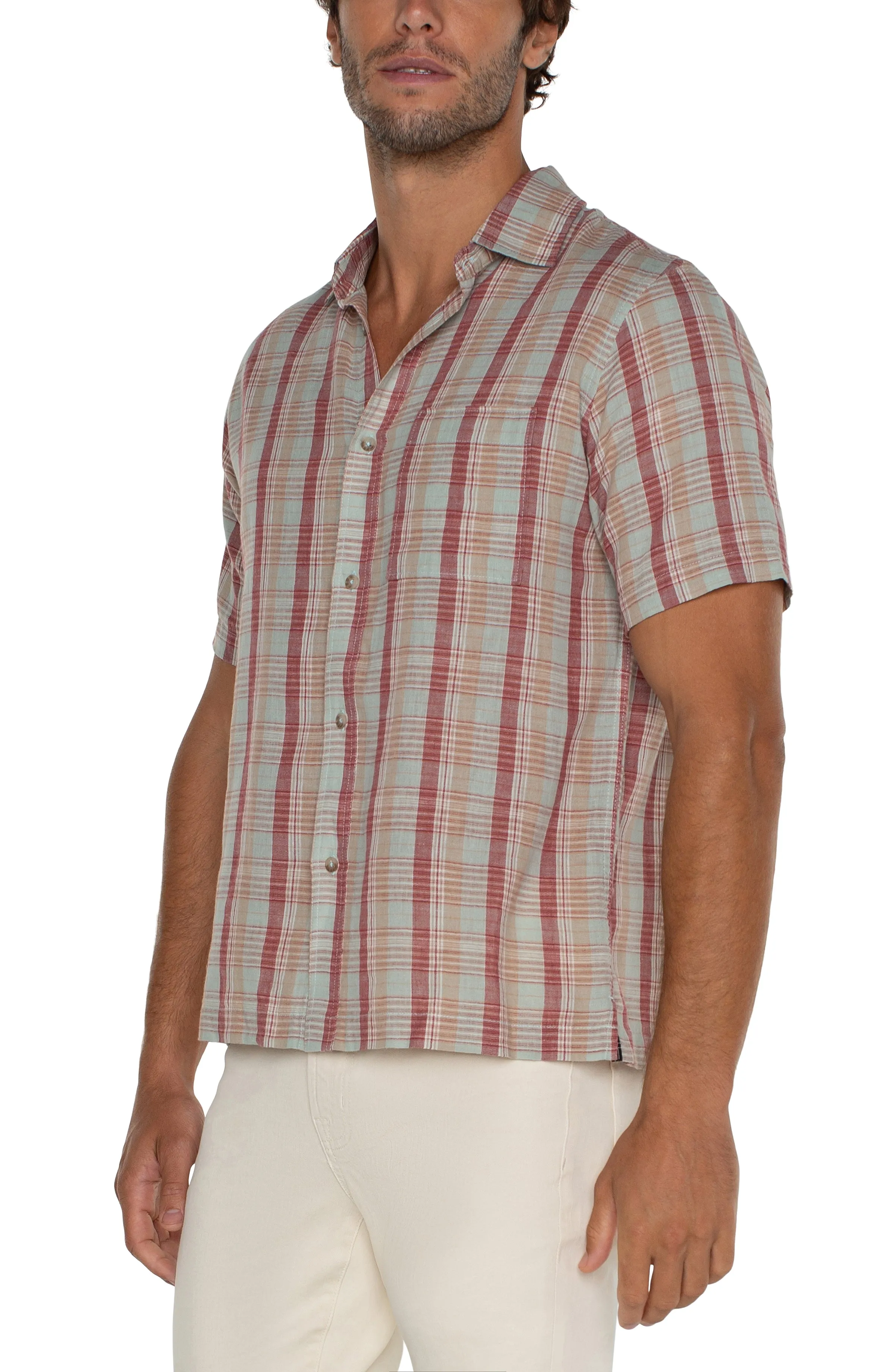 BUTTON UP SHORT SLEEVE SHIRT