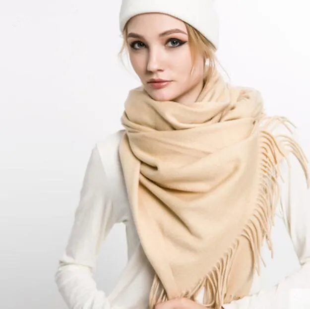 Chunky Knit Wool Long Scarf for Women