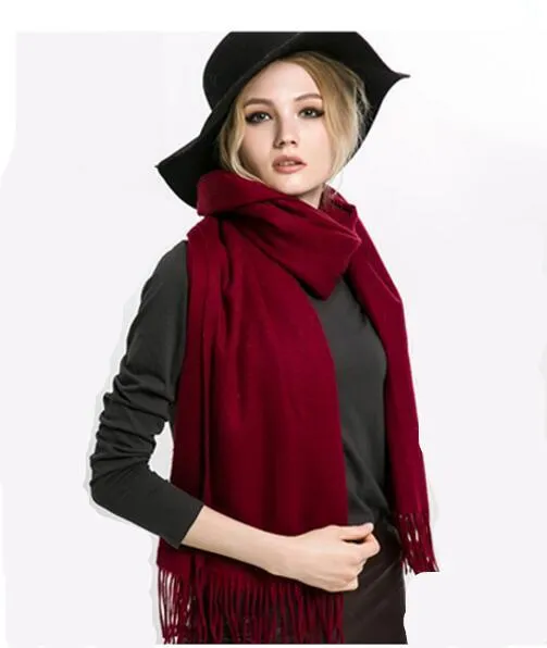 Chunky Knit Wool Long Scarf for Women