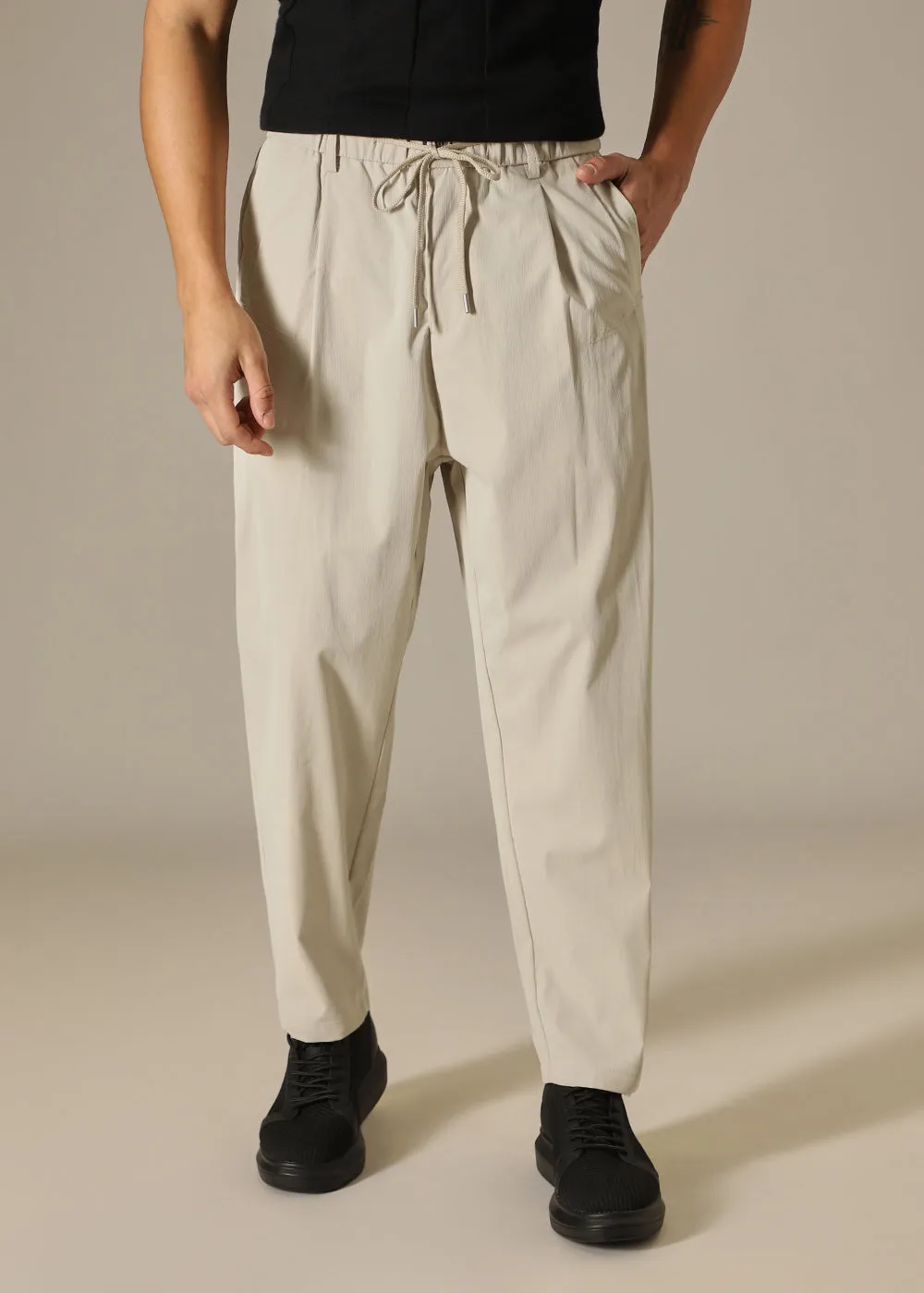 Cream Relaxed Fit Trouser