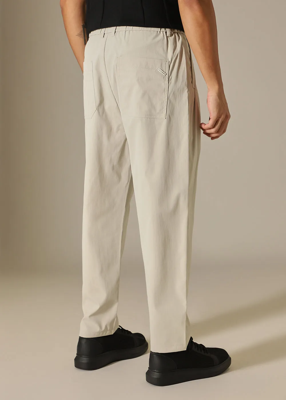 Cream Relaxed Fit Trouser