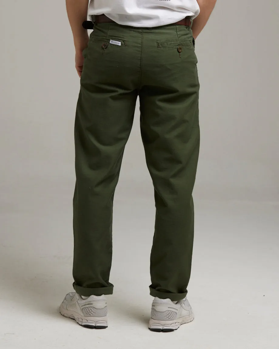 DOWA MEN'S RELAXED FIT CHINOS | KHAKI