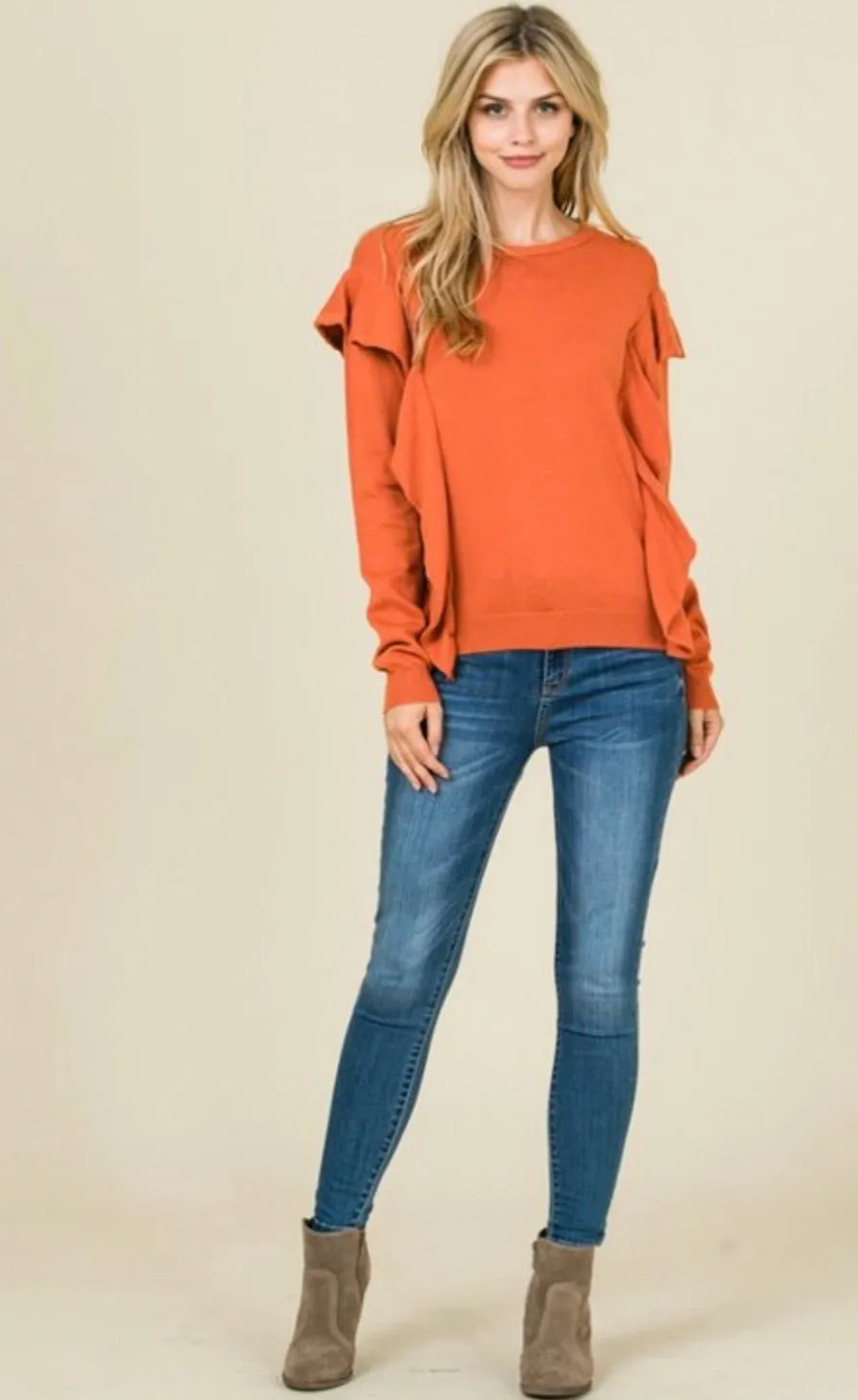 Fallon Sweater in Orange