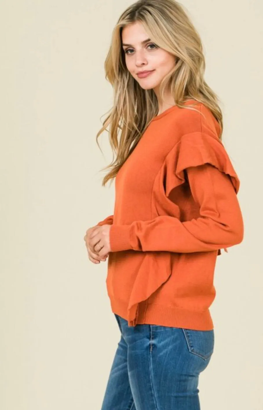 Fallon Sweater in Orange