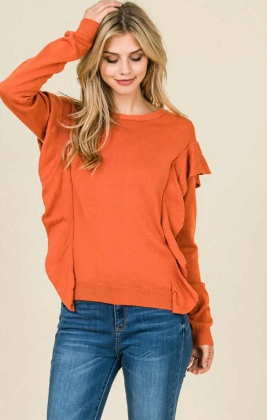 Fallon Sweater in Orange