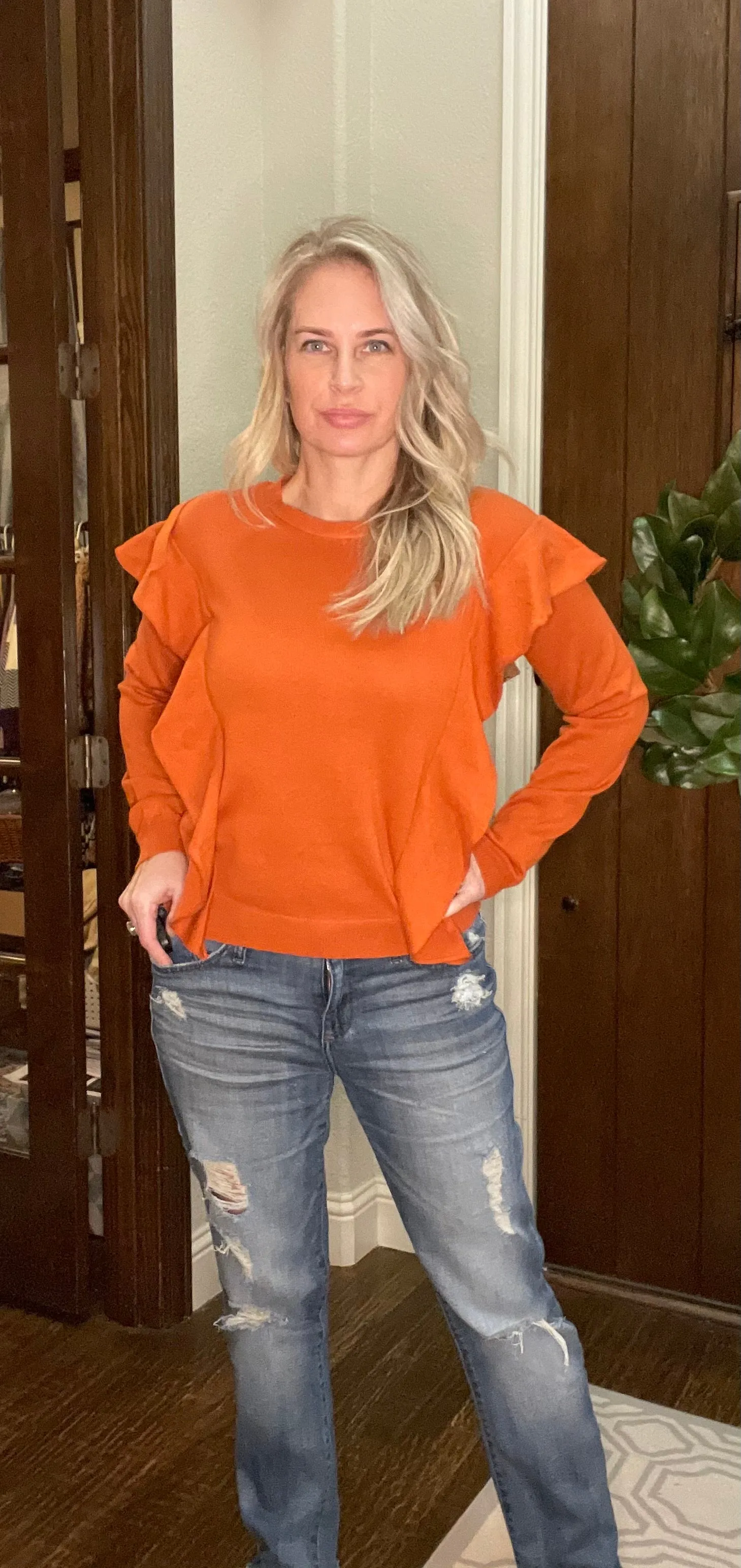 Fallon Sweater in Orange