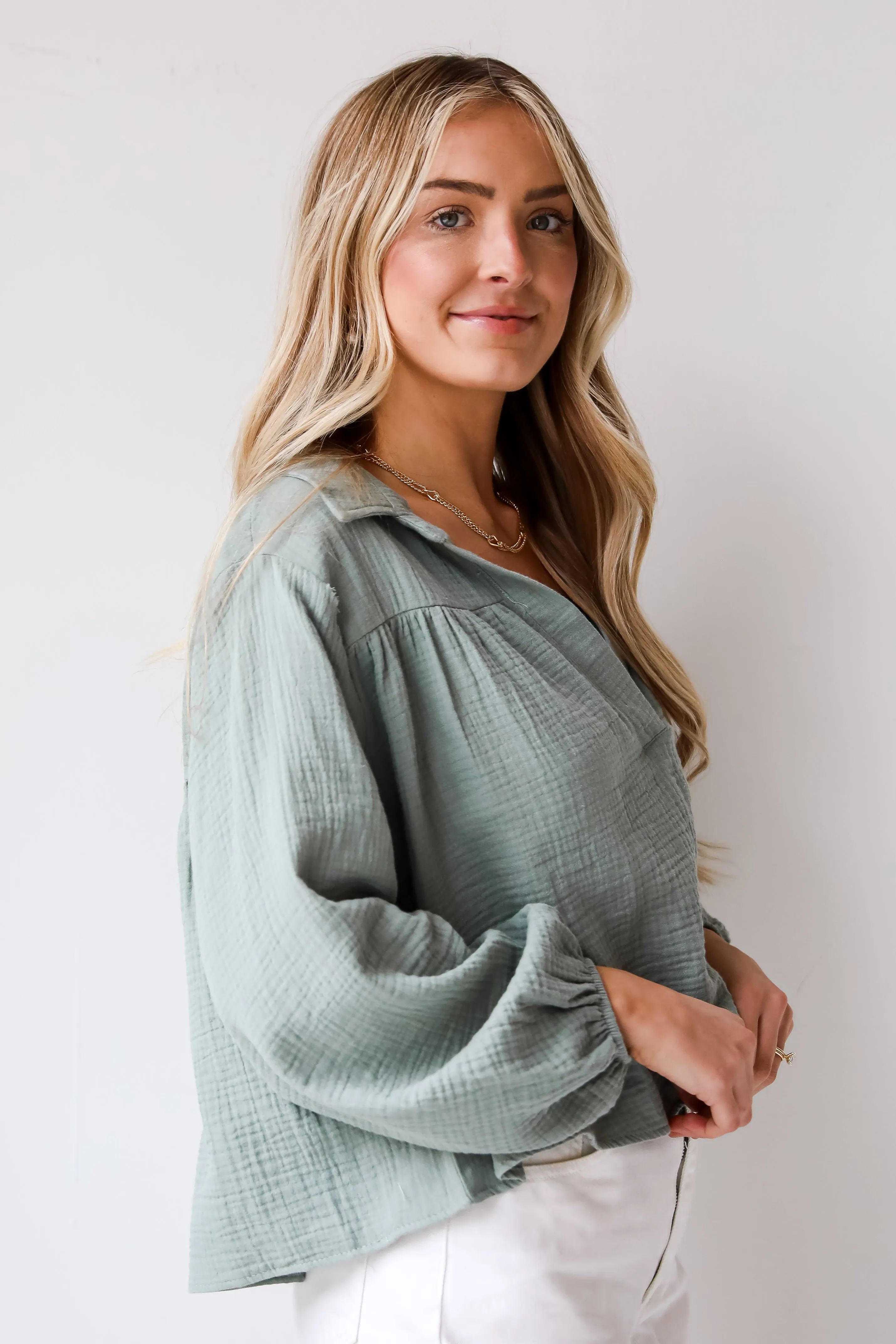 FINAL SALE - Alanna Linen Blouse - DU DEAL