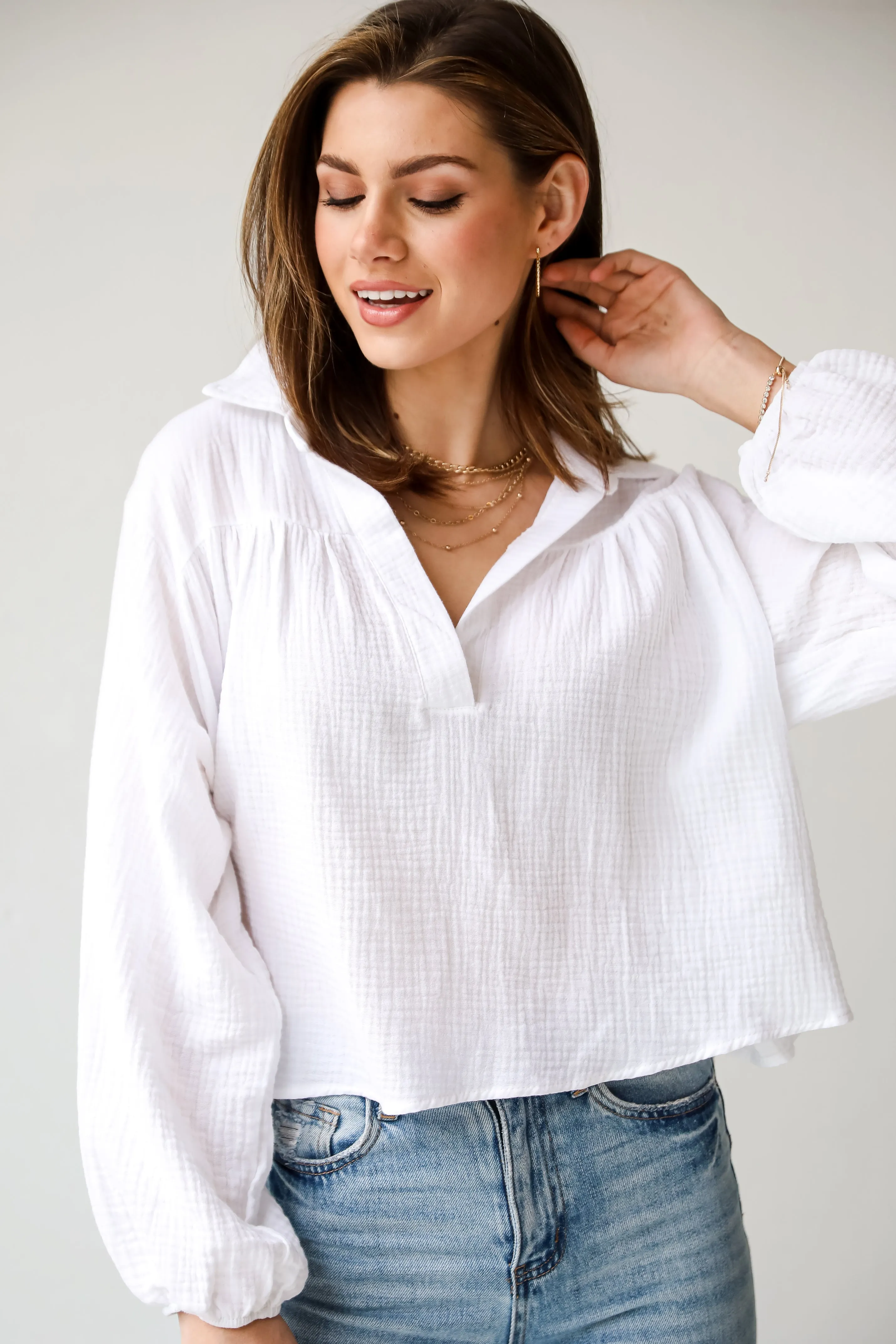 FINAL SALE - Alanna Linen Blouse - DU DEAL