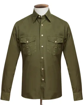 Forest Green Military Shirt