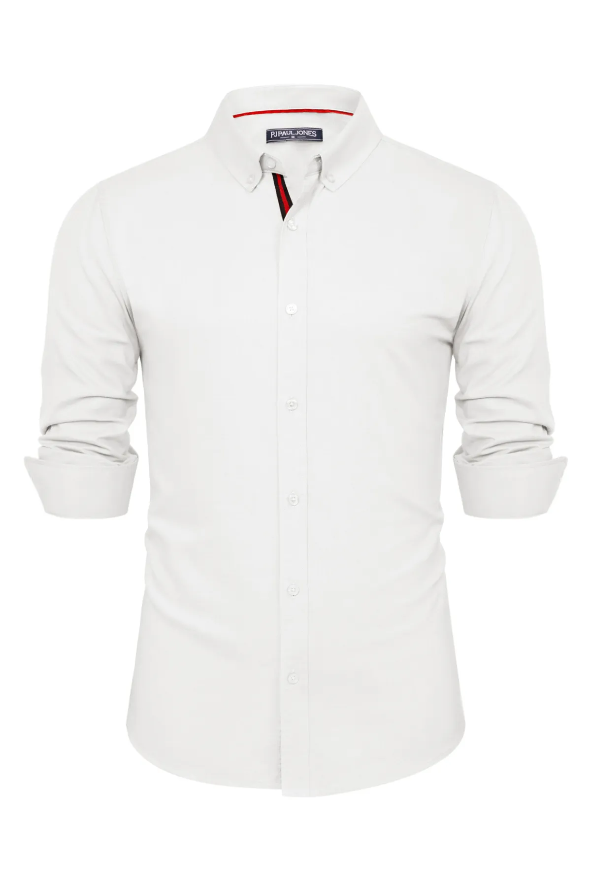 PJ Men Breathable Cotton & Linen Shirt Long Sleeve Button-Down Collar Tops