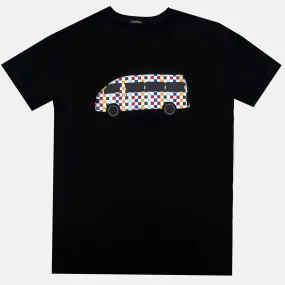 Stephan Taxi Kasi Rainbow  Black T Shirt