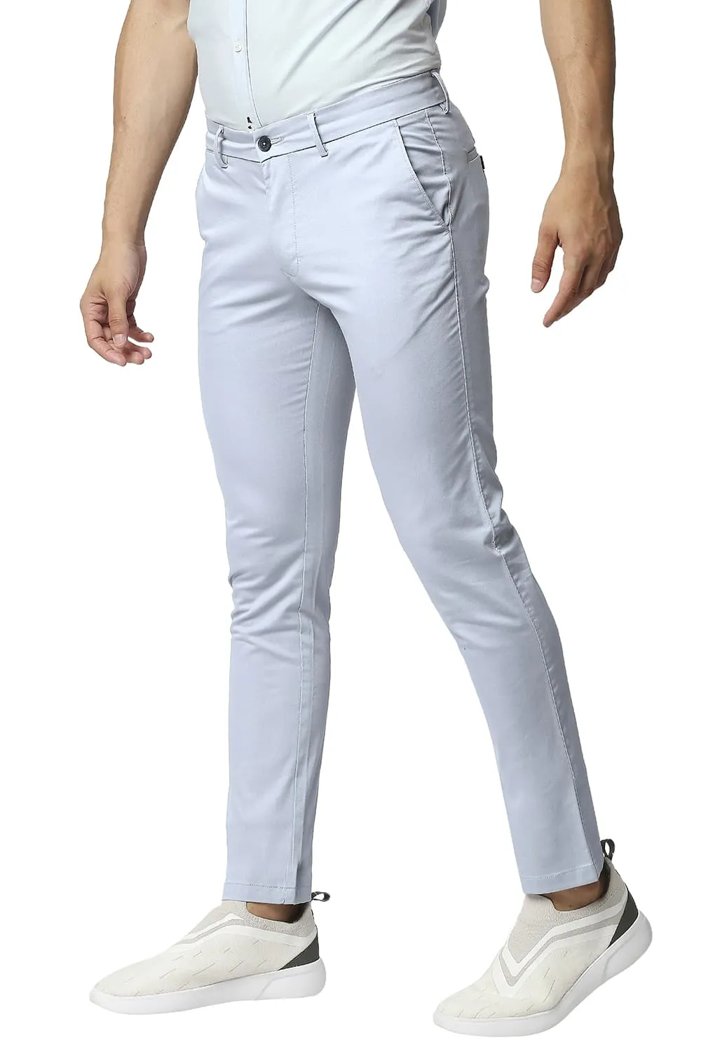 Tapered Fit Broken Twill Stretch Trousers