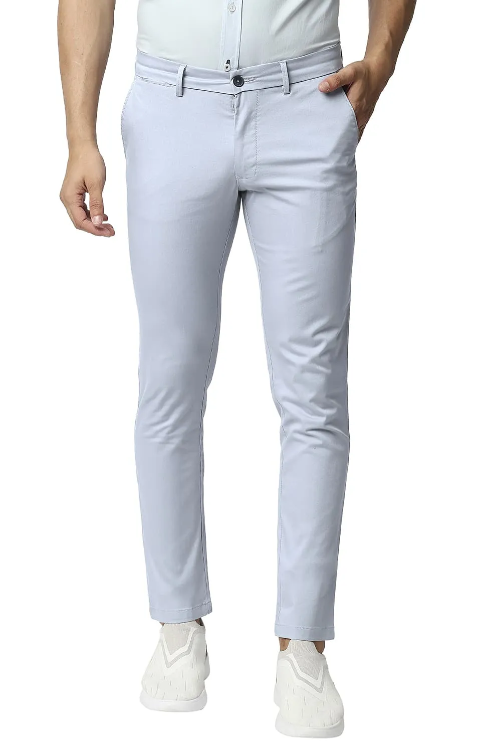 Tapered Fit Broken Twill Stretch Trousers